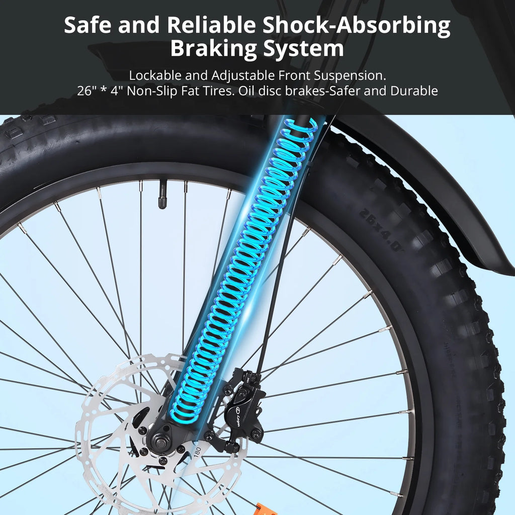 Electric Bike for Adults,1000W E Bikes for Men,26" Fat Tire Electric Bikes,48V 17.5AH Battery,28MPH,7 Speed&Dual Hydraulic Disc Brakes,LCD Screen,60Miles Range,Electric Mountain Bicycle