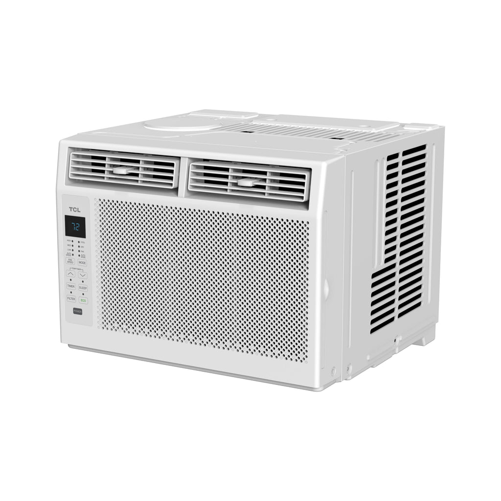 TCL 5,000 BTU Window Air Conditioner, Fan & Dehumidifier, 150 Sq. Ft., Remote Control, Easy-to-Use, Reusable Filter, Compact, Quiet, White, W5W3M