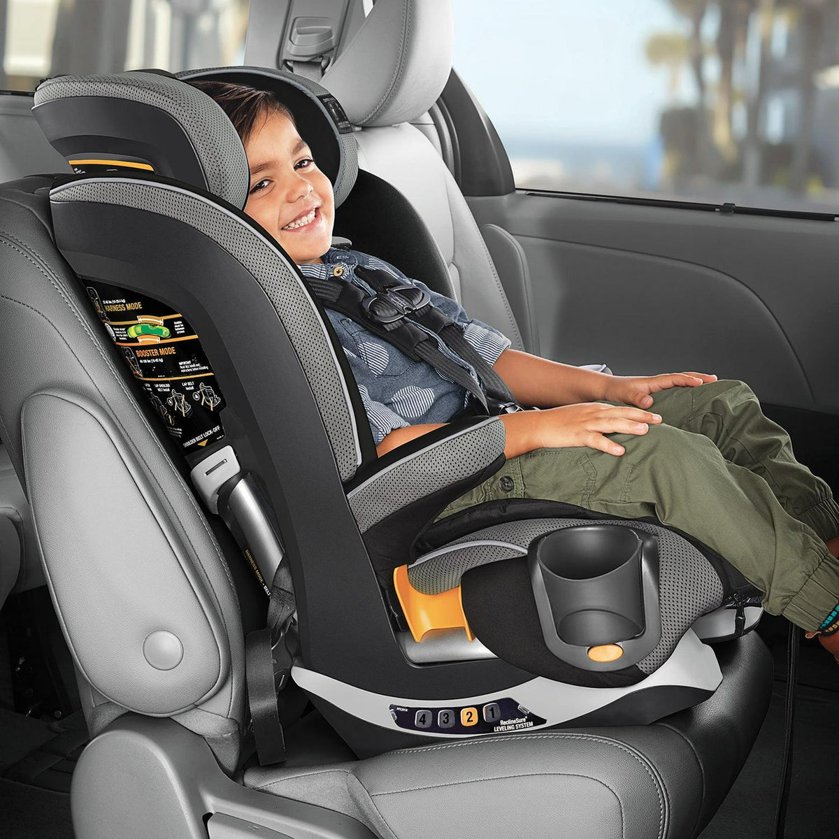 Chicco MyFit Zip Harness and Booster Car Seat - Nightfall (Black). New