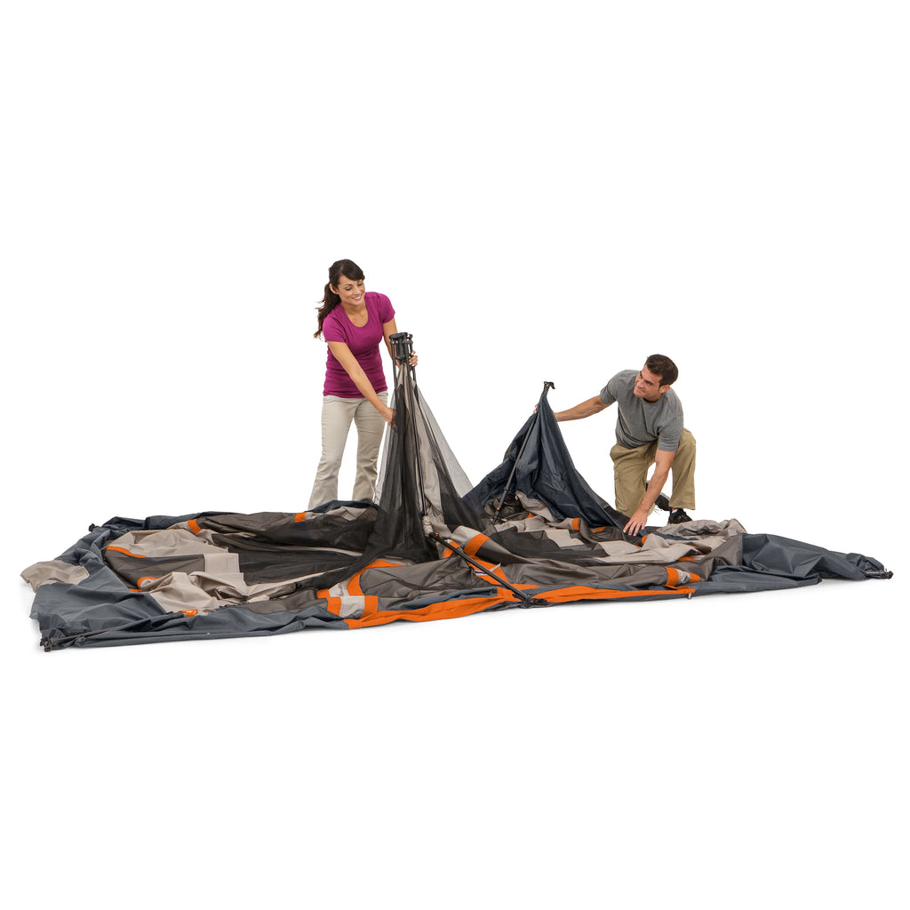 Ozark Trail 10-Person Instant Cabin Tent – 2-Room Family Camping Tent with Rainfly