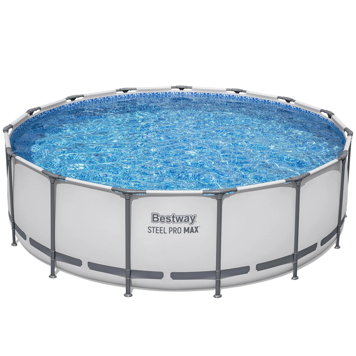 Bestway: Steel Pro MAX 15' X 48" Above Ground Pool Set - 4231 Gallon, Outdoor Family Pool, Corrosion & Puncture Resistant, Includes Filter, Pump, Ladder & Cover