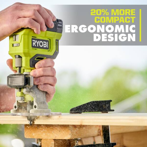 ONE+ 18V Cordless 2-Tool Combo Kit with Compact Fixed Base Router and 5 in. Random Orbit Sander (Tools Only)