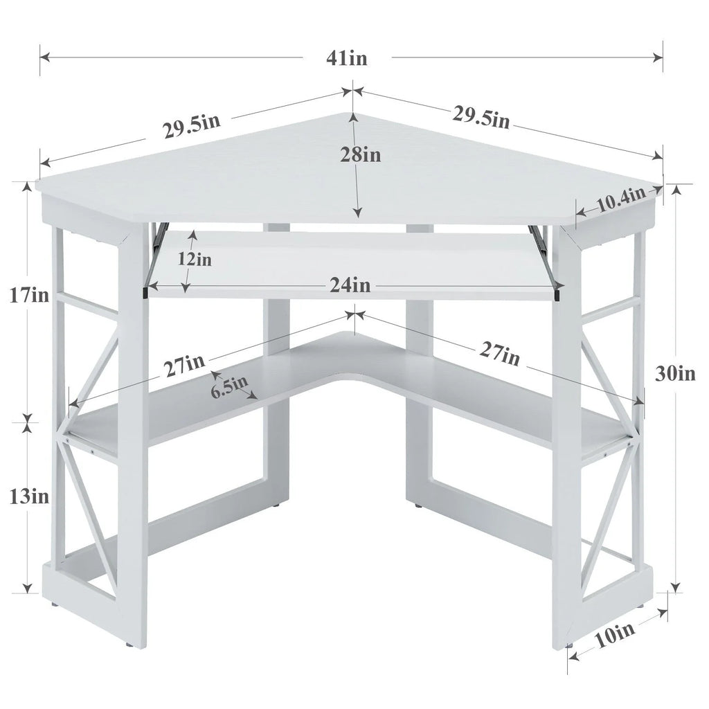Brown Triangle Corner Desk, Office/Computer/Writing Desk for Student Apartments