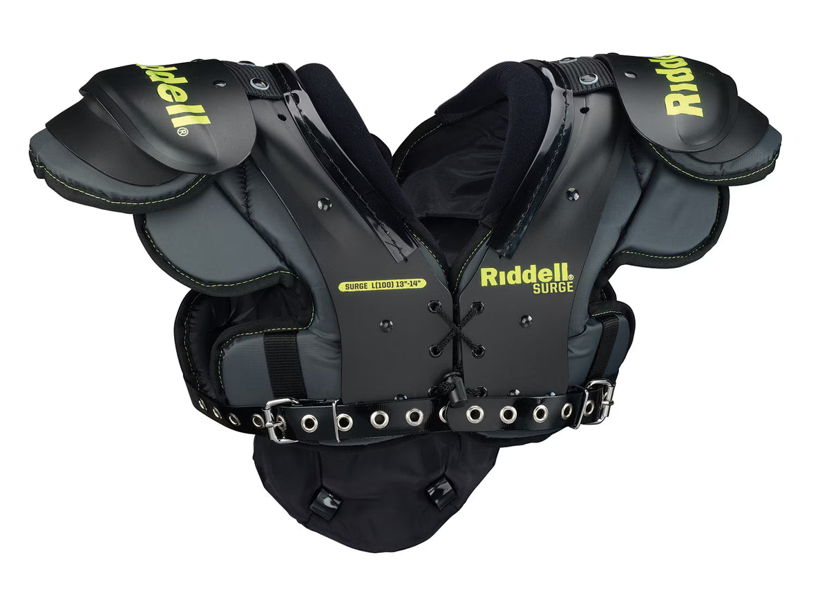 Riddell Surge Youth Football Shoulder Pad Black/Volt, Small