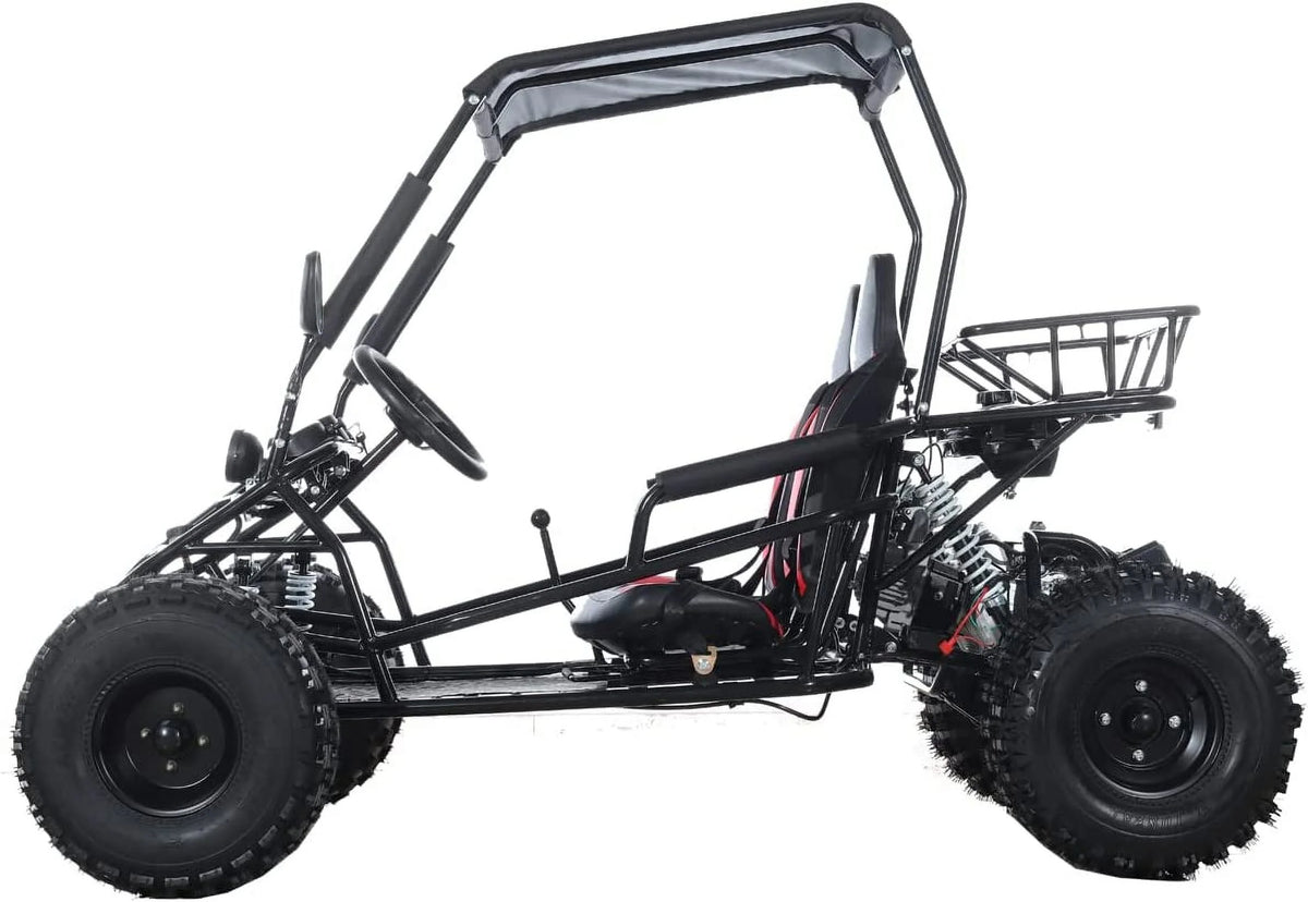 X-Pro New Rover 125cc Gas Powered Go Kart 3 Semi-Automatic Transmission w/Reverse Big 18"/19" Wheels