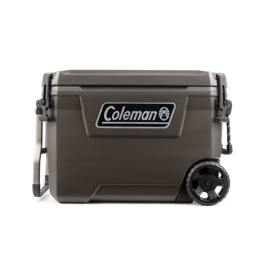 Coleman Convoy Series 65-Quart Hard Cooler with Wheels, up to 48 Cans, Brown Walnut Color