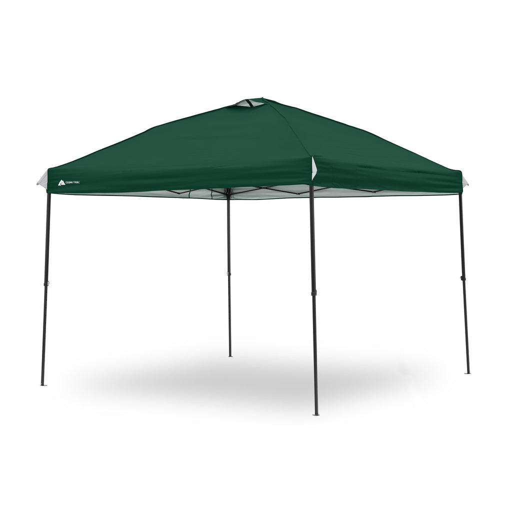 Ozark Trail 10x10 Instant Pop Up Canopy Tent with Simple Push Setup – Straight Leg Pop-Up Tent for Tailgating, Camping & Events, White