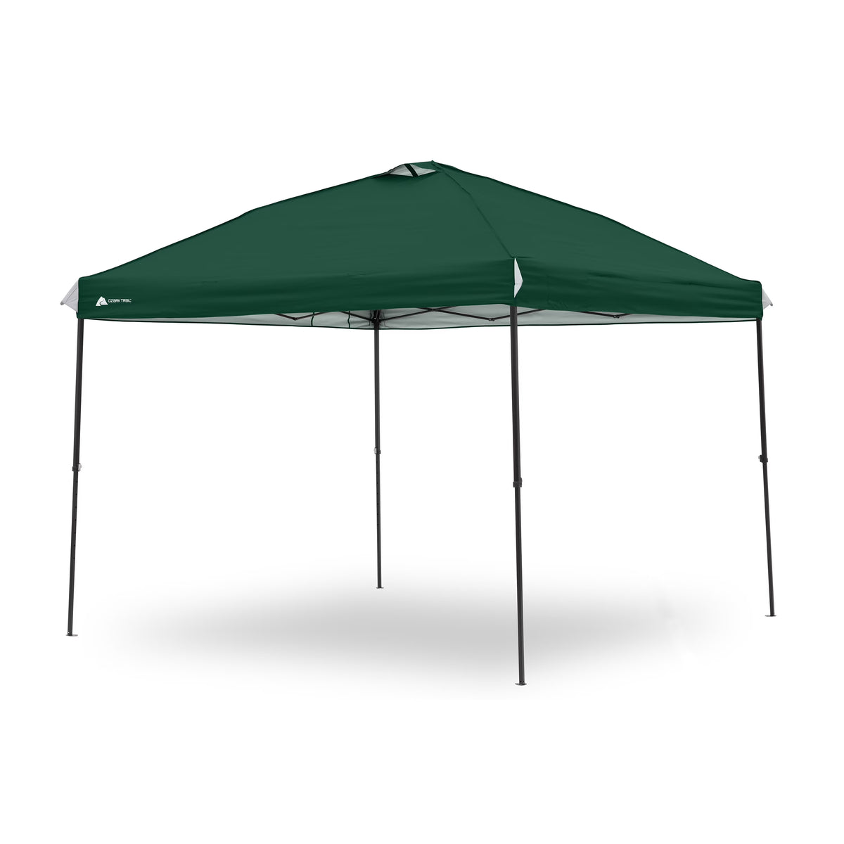 Ozark Trail 10x10 Instant Pop Up Canopy Tent with Simple Push Setup – Straight Leg Pop-Up Tent for Tailgating, Camping & Events, White