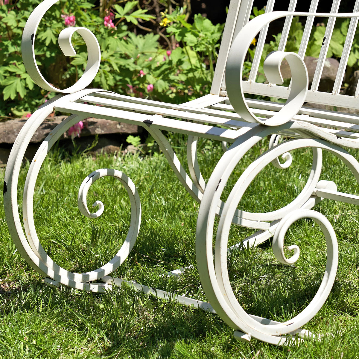 Outdoor Metal Rocking Arm Chair/Bench (Bench, Bronze)