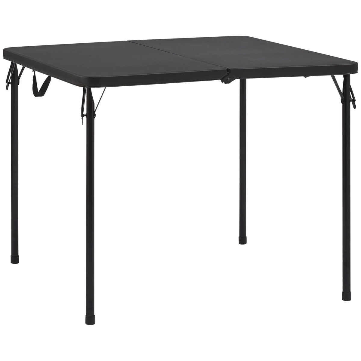 Mainstays 5 Piece Resin Card Folding Table and Four Folding Chairs Set, Black