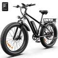 AMYET EB26 Electric Bike for Adults, 26*4.0 Fat Tire E-Mountain Bicycle,Peak 1500W Motor 48V 15Ah 7-Speed Ebike UL2849