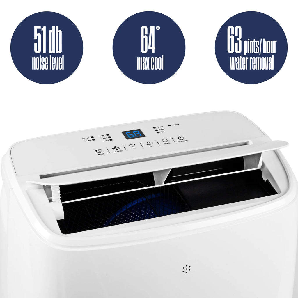 Westinghouse 10,000 BTU Portable Air Conditioner & Dehumidifier with Smart App, for Rooms Up to 450 sq ft