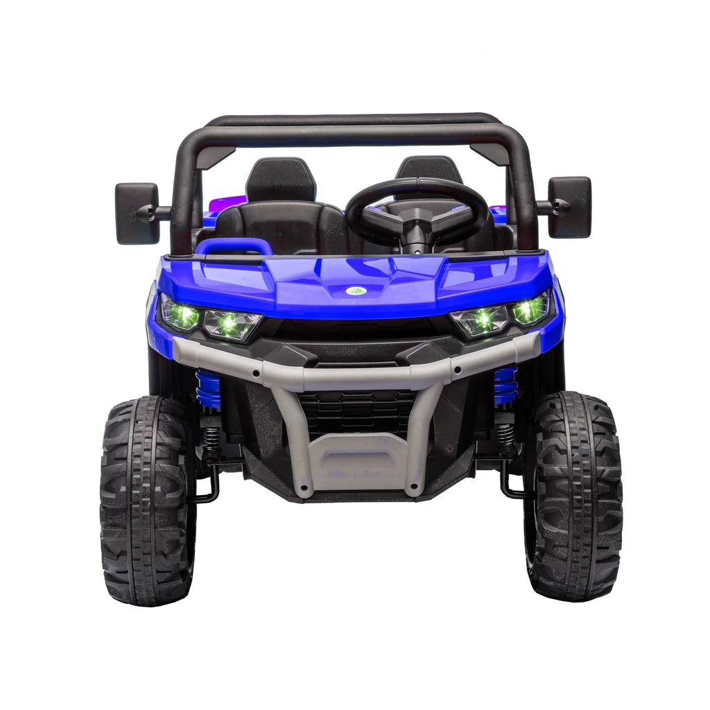 Xuanlur 24V 2 Seater Kids Ride on Car Truck, Ride on UTV W/ 2x200W Motor, 24 Volt Ride on Toys W/ Dump Bed/Shovel, Electric Car for Kids W/ Durable Tires, LED Light, Music, Remote Control, Black