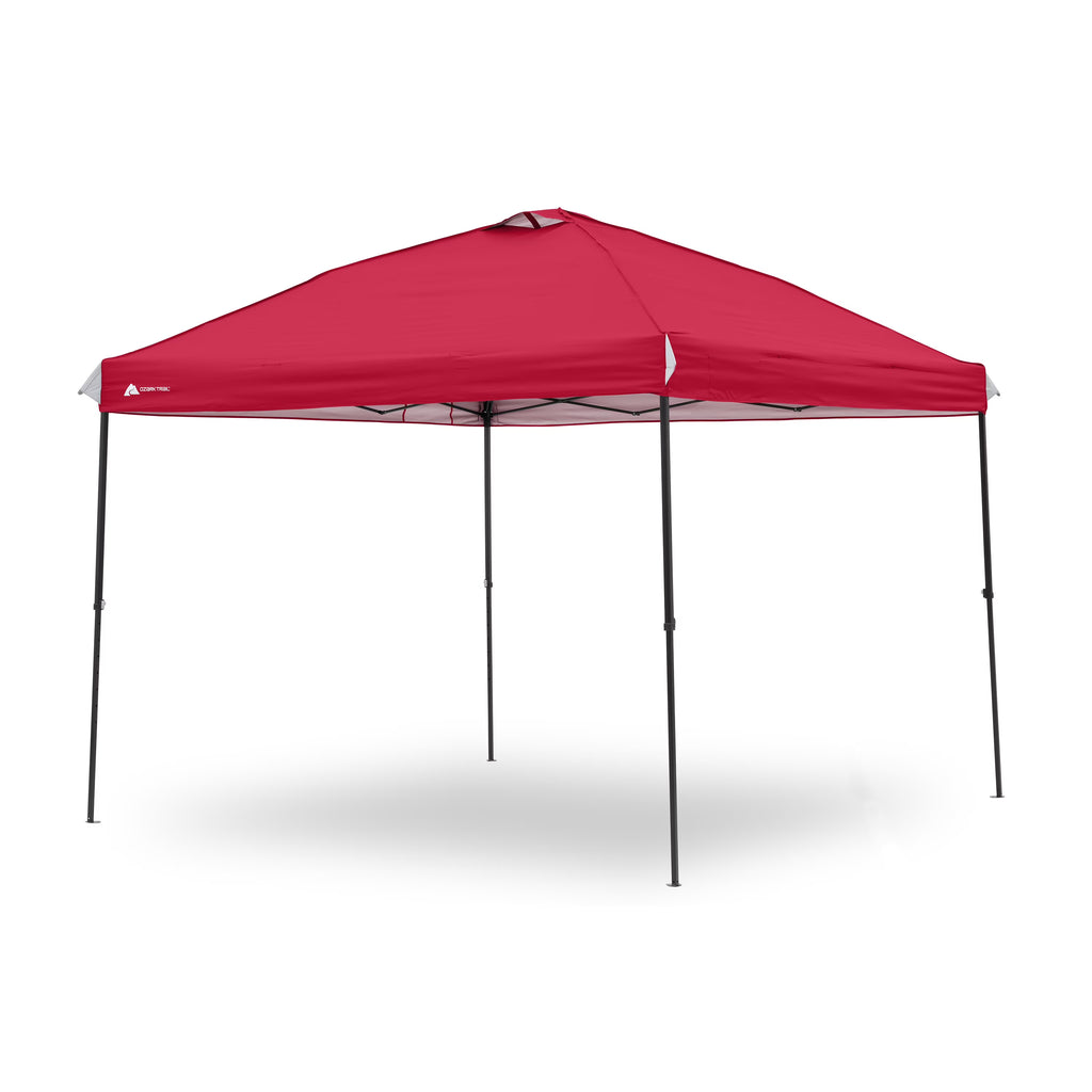 Ozark Trail 10x10 Instant Pop Up Canopy Tent with Simple Push Setup – Straight Leg Pop-Up Tent for Tailgating, Camping & Events, White