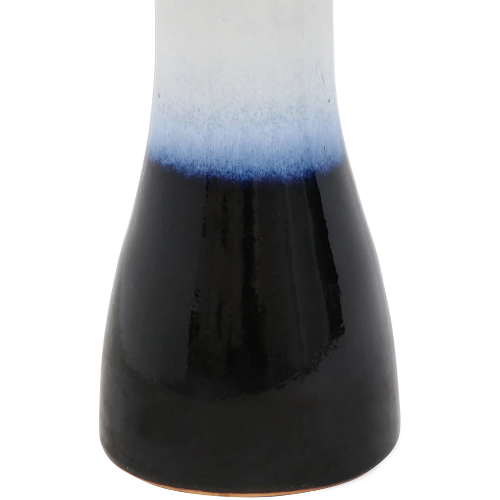 Sunnydaze Freestanding Ceramic Outdoor Bird Bath, Glazed, UV-Resistant Galaxy Blue Finish