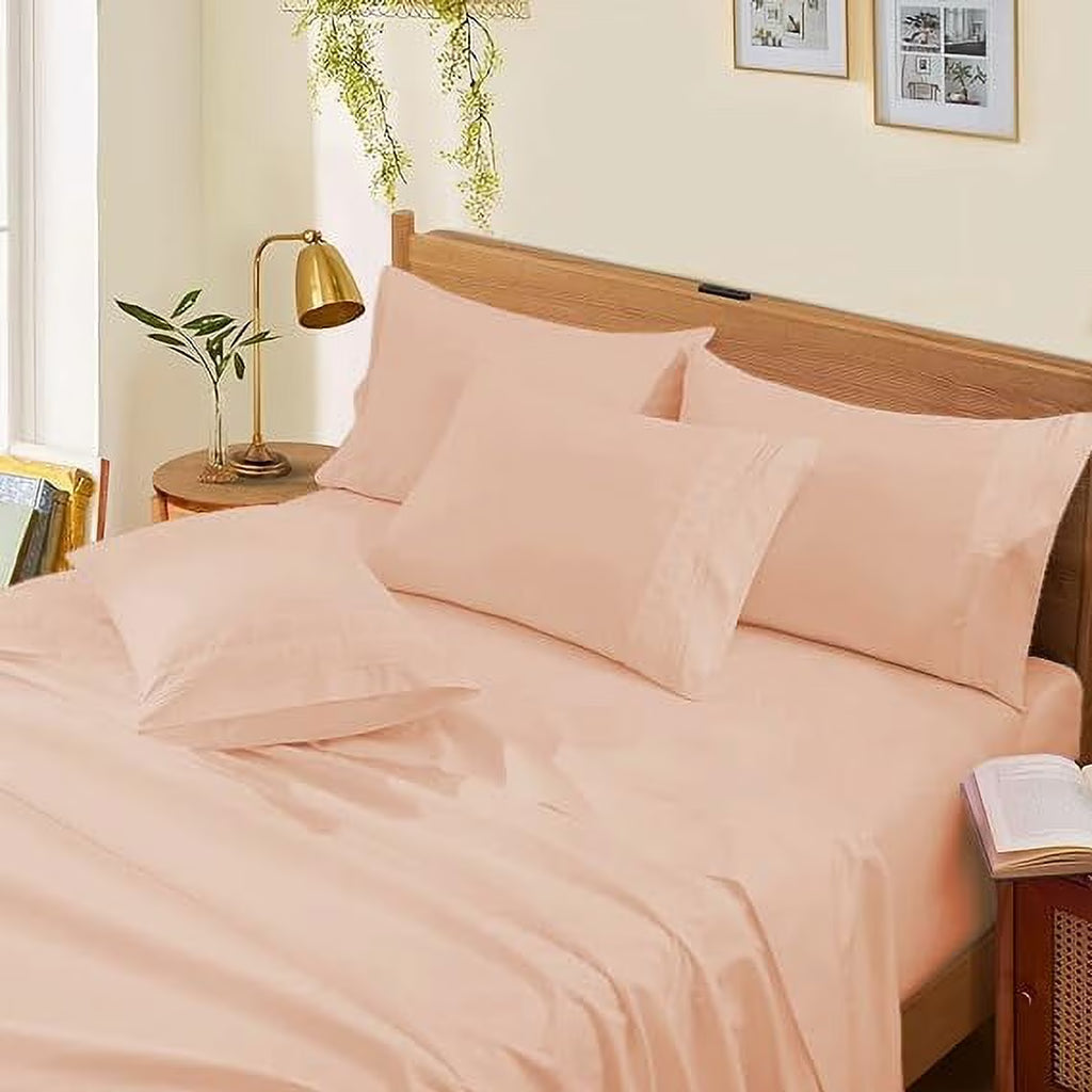 1000 Thread Count 4-Piece 100% Egyptian Cotton Bed Sheets Luxury Hotel Sheets Fits Mattress Upto 21" Deep Pocket, Twin XL Size - Burgundy Solid