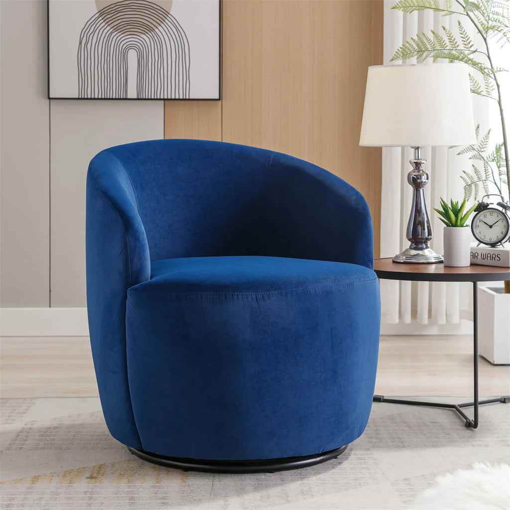Swivel Accent Chair,Modern 360°Swivel Barrel Chair Leisure Chair,Accent Round Barrel Chair Reading Chair,Round Bucket Arm Chair with Comfy Tufted Back for Living Room Bedroom,Light Pink
