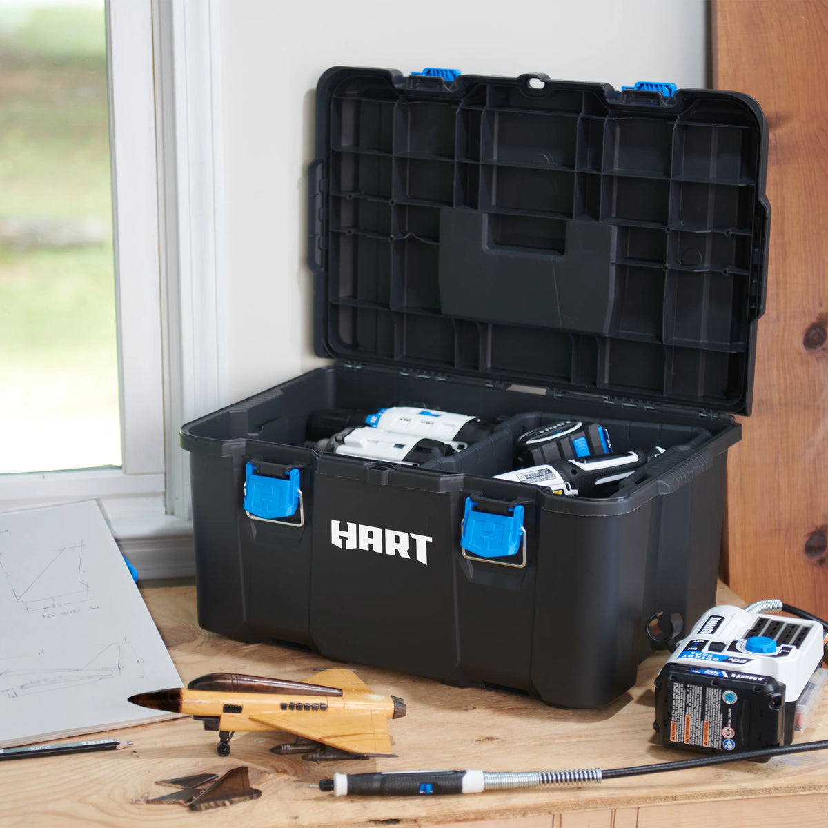 HART Stack System, Mobile Tool Storage and Organization, Black & Blue