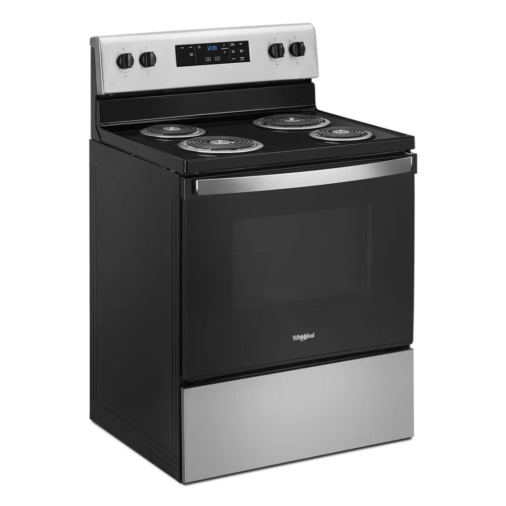 Whirlpool 30 in 4.8 Cu. ft Freestanding Coil Electric Ranger in Stainless Steel