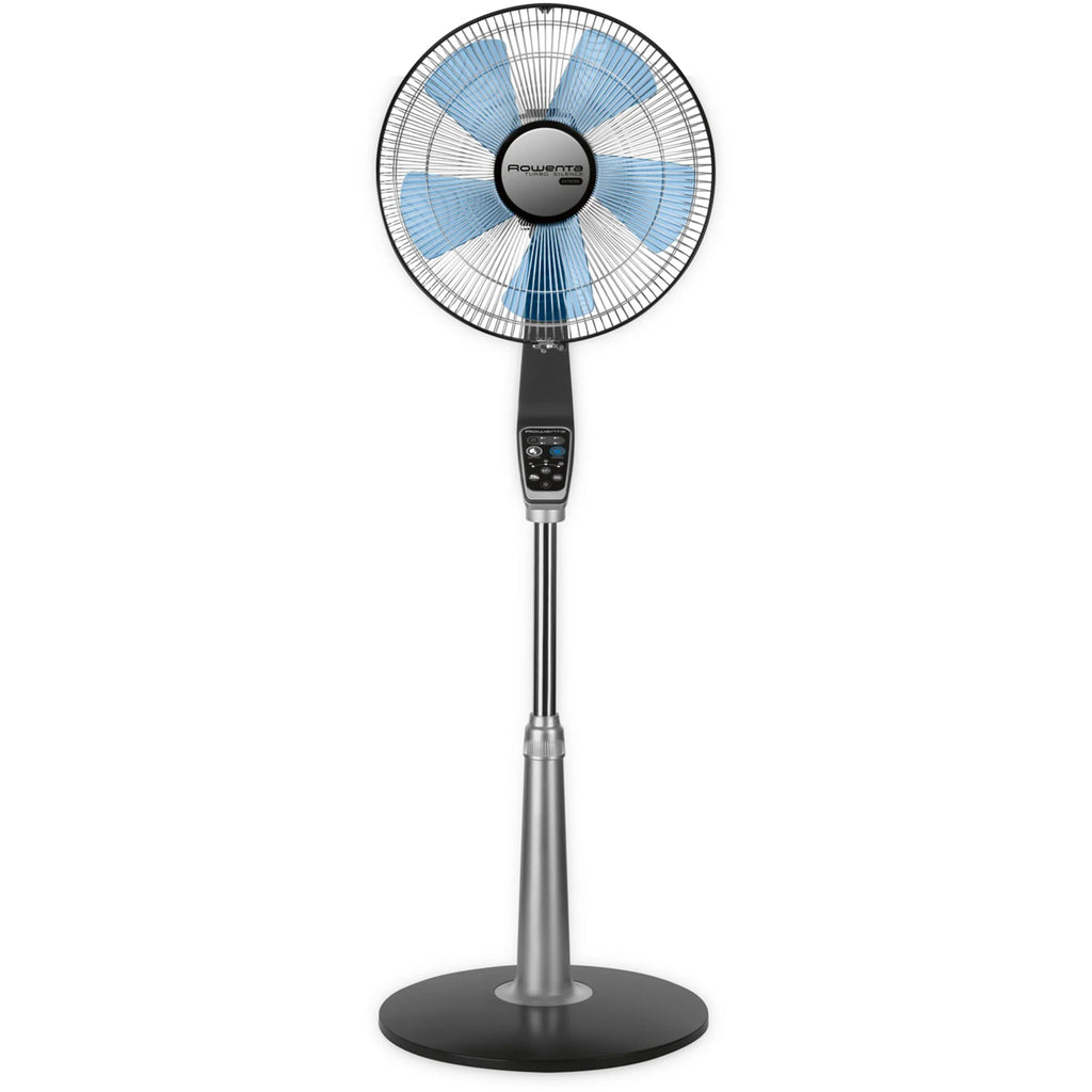 Rowenta Turbo Silence Standing Floor Fan with Remote, 53 Inch, Portable, 5 Speeds, VU5670