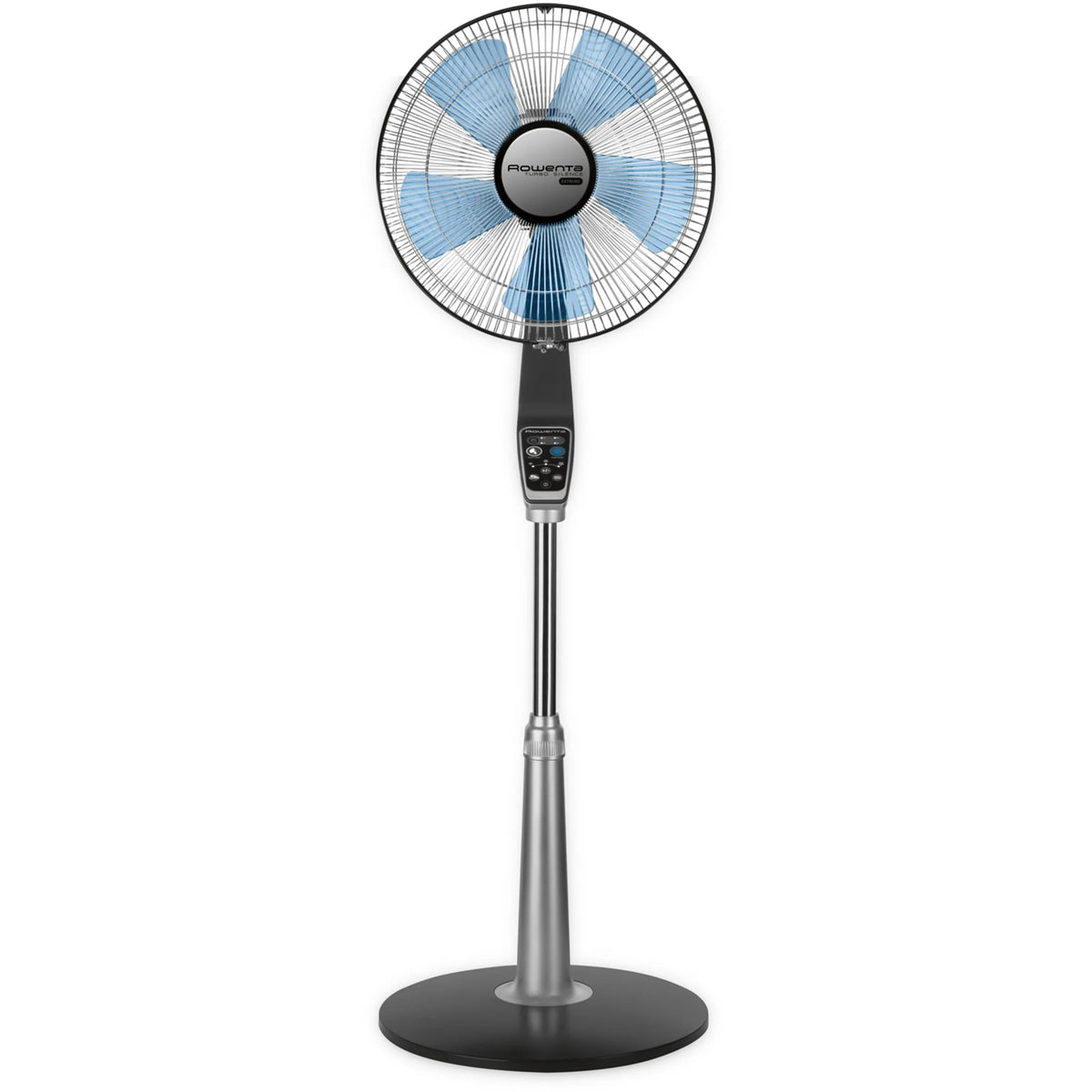 Rowenta Turbo Silence Standing Floor Fan with Remote, 53 Inch, Portable, 5 Speeds, VU5670