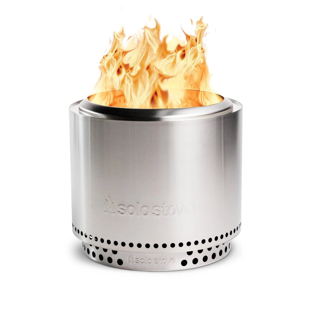 Solo Stove Bonfire 2.0 with Stand, Smokeless Fire Pit | Wood Burning Fireplaces W/ Removable Ash Pan, Portable Outdoor Firepit - for Camping, Stainless Steel, H: 16.75 in x Dia: 19.5 in, 25.1 lbs