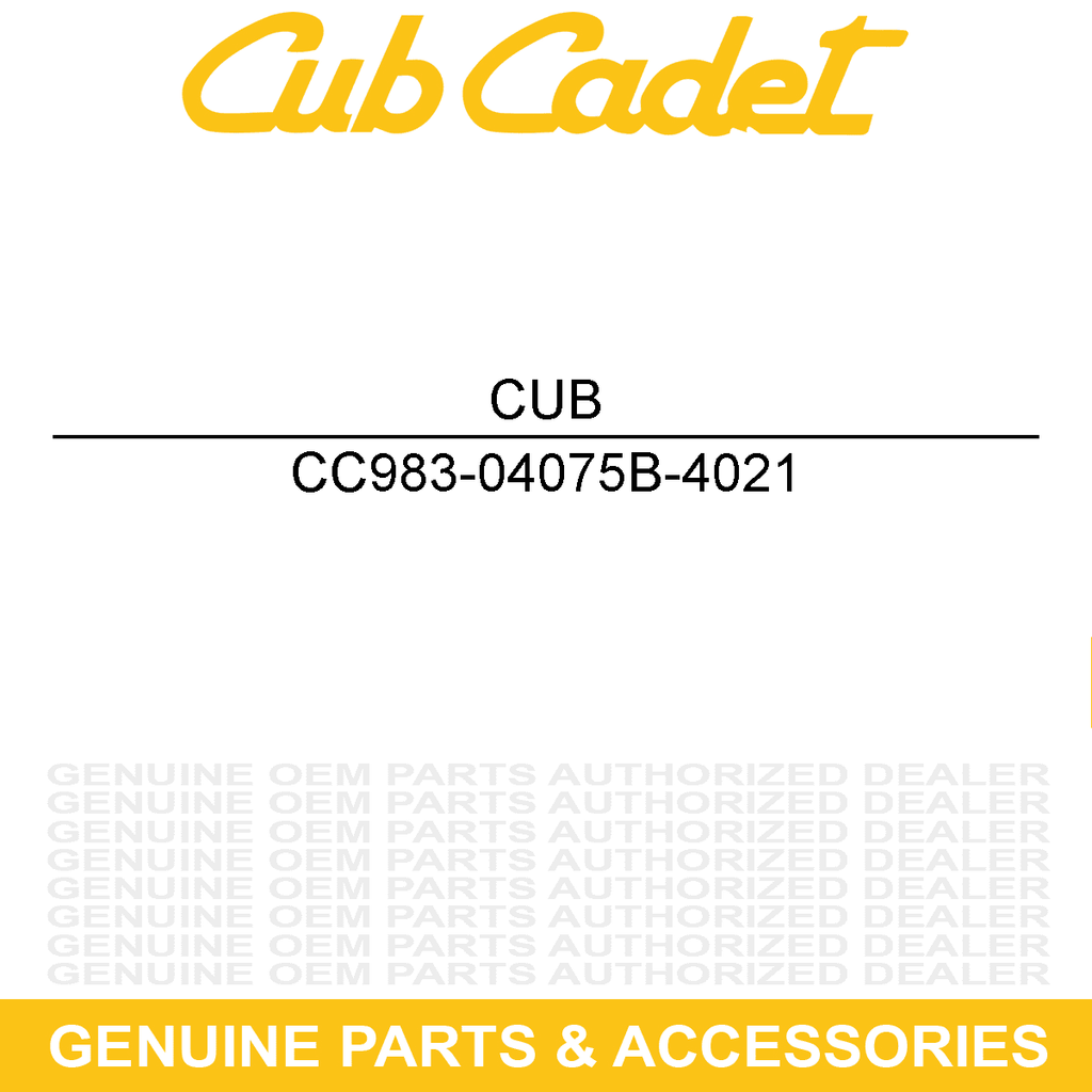 CUB CADET 983-04075B-4021 Yellow 50" Deck Shell SLT1550 LT1050 Lawn Tractors