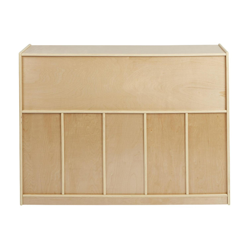 ECR4Kids 25 Cubby Mobile Tray Storage Cabinet. 5×5. Natural