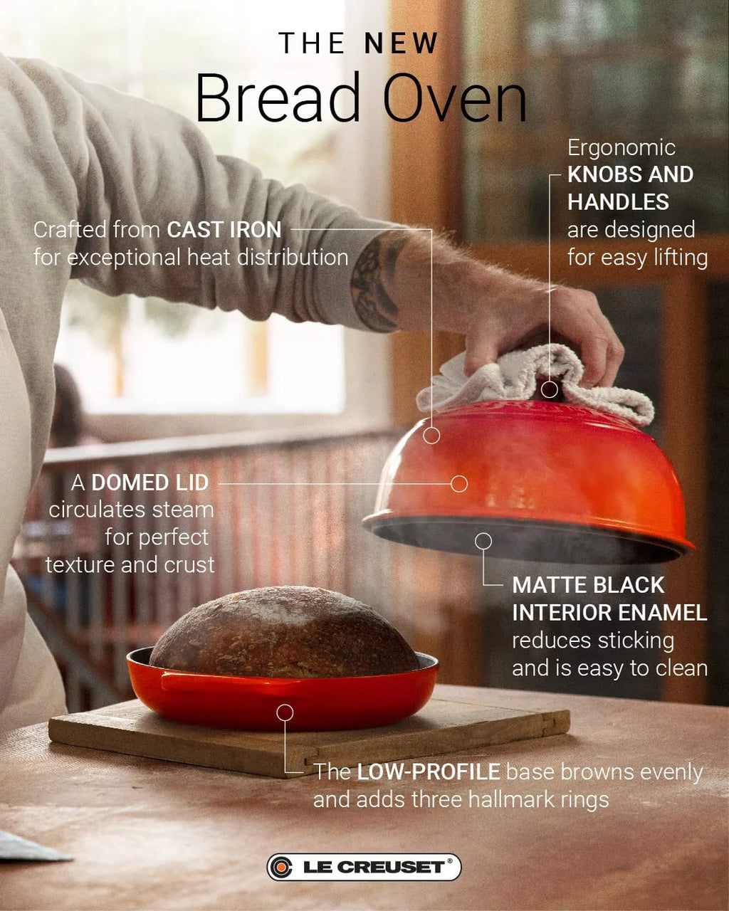 Le Creuset Signature Enameled Cast Iron 9.5 Inch Bread Oven