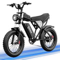 1500W MTB Electric Bicycle 48V 20Ah Removable Battery E-Bike��Electric Bike for Adults 20" Fat Tire Electric Motorcycle, Shimano 7 speed Full Suspension Mountain Bike UL2849