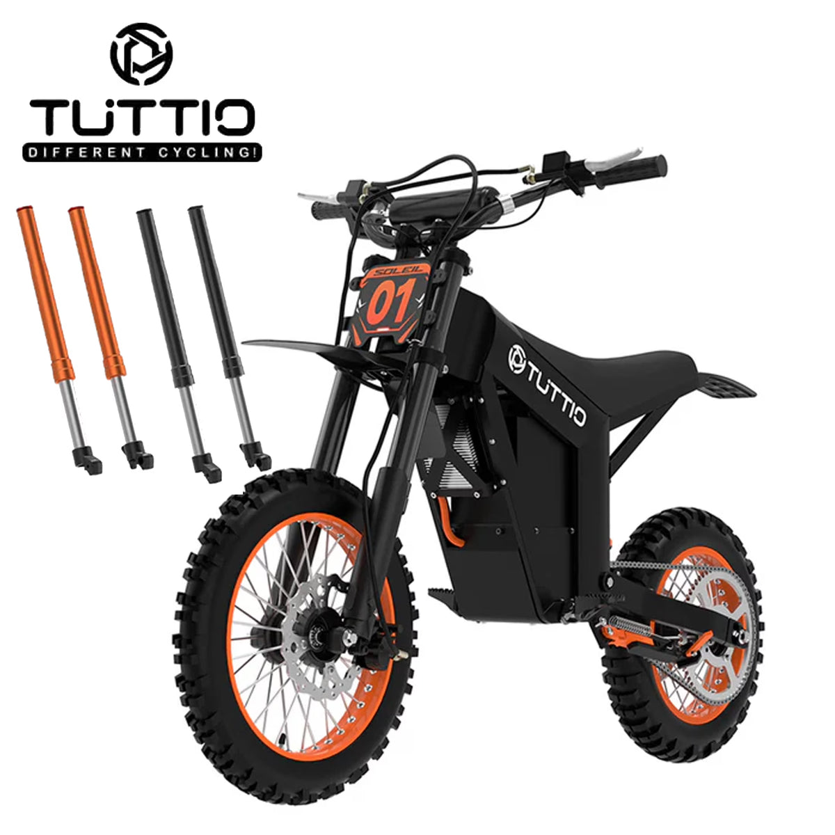 TUTTIO Soleil01 Electric Dirt Bike For Adults,48V 21Ah 200N.m,2000W Motor,Max 37Mph,Maximum Range 45 Miles,Dirt Bikes