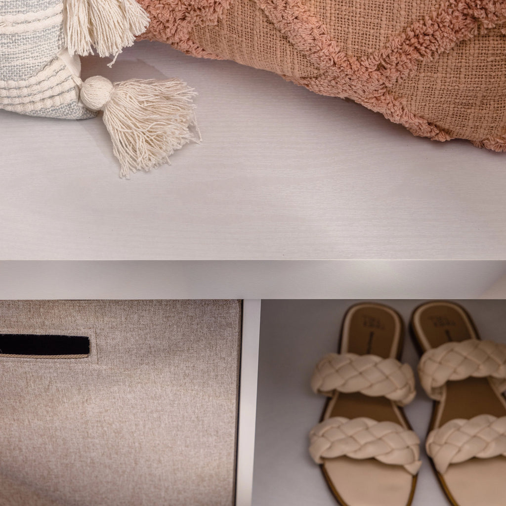 Better Homes & Gardens 4-Cube Vertical Storage Organizer, White Texture