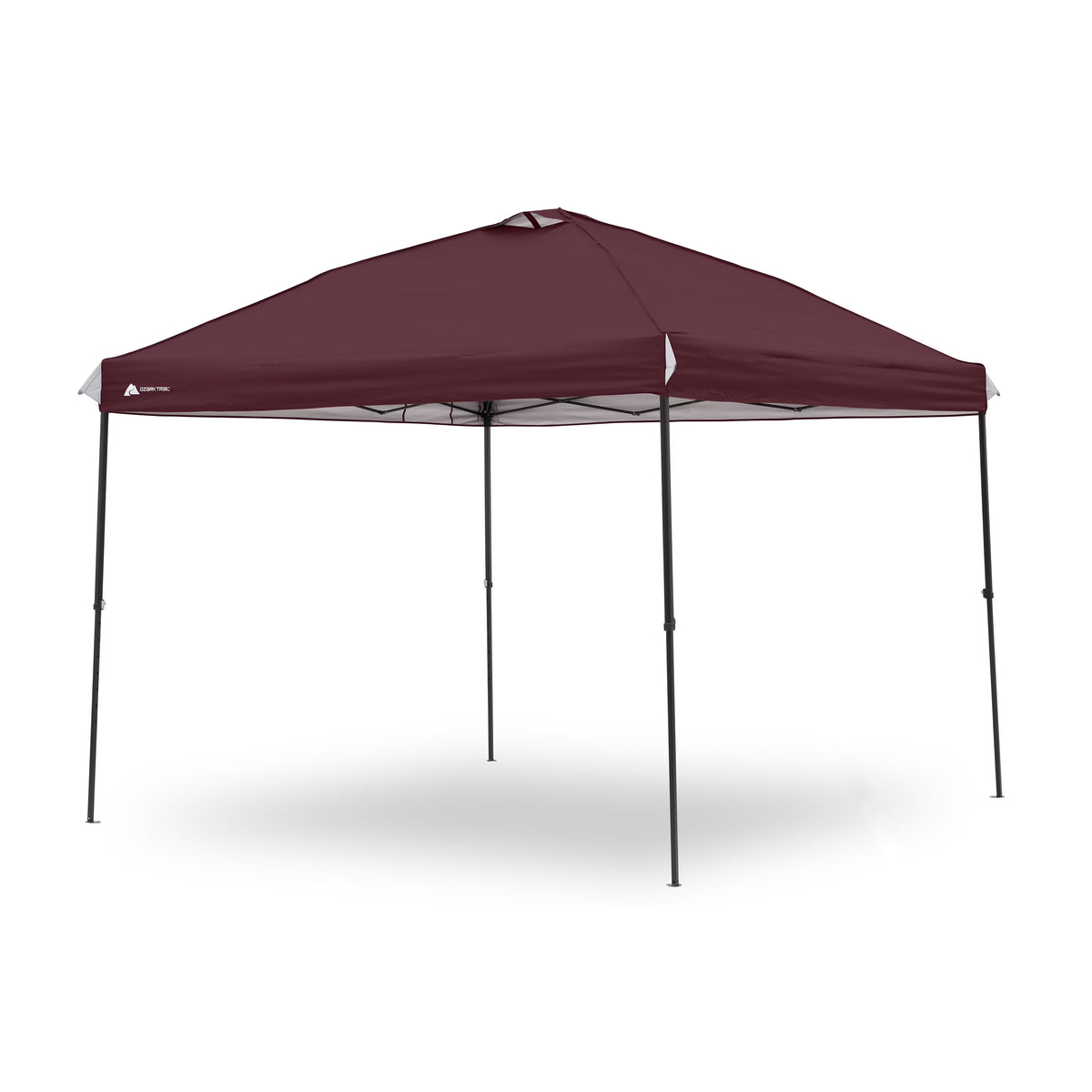 Ozark Trail 10x10 Instant Pop Up Canopy Tent with Simple Push Setup – Straight Leg Pop-Up Tent for Tailgating, Camping & Events, White