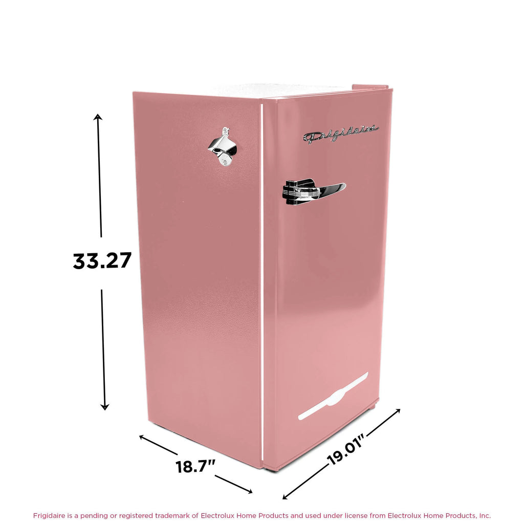 Frigidaire EFR376-C-PINK 3.2-Cu.-Ft. 65-Watt Retro Bar Fridge with Side Bottle Opener (Pink)
