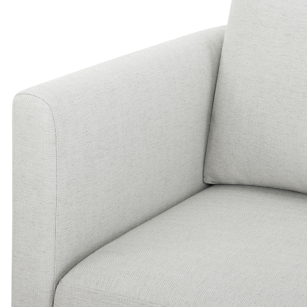 Beautiful Drew Modular Sectional Sofa with Ottoman by Drew Barrymore, Gray Fabric