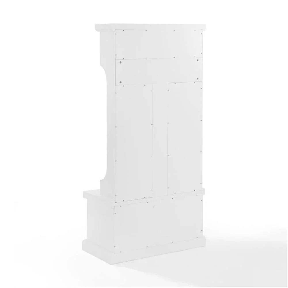 Crosley Furniture Shoreline Coastal MDF Wood Hall Tree in White
