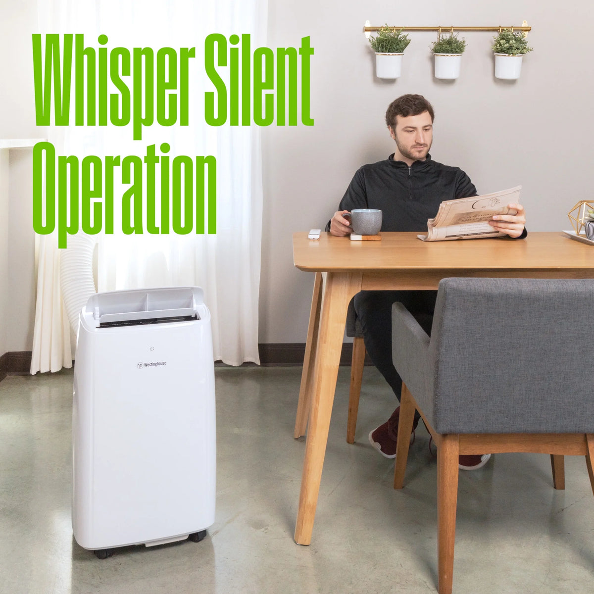 Westinghouse 10,000 BTU Portable Air Conditioner & Dehumidifier with Smart App, for Rooms Up to 450 sq ft