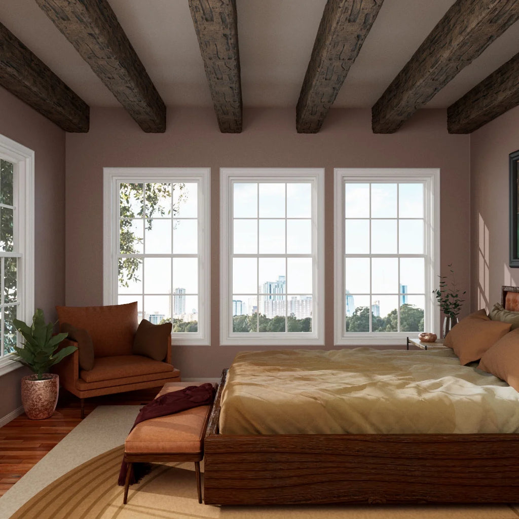 Ekena Millwork 3 1/2"W x 3 1/2"H x 120"L 3-Sided (U-Beam) Salvaged Timber HeritageTimber Faux Wood Ceiling Beam, Kona Brown