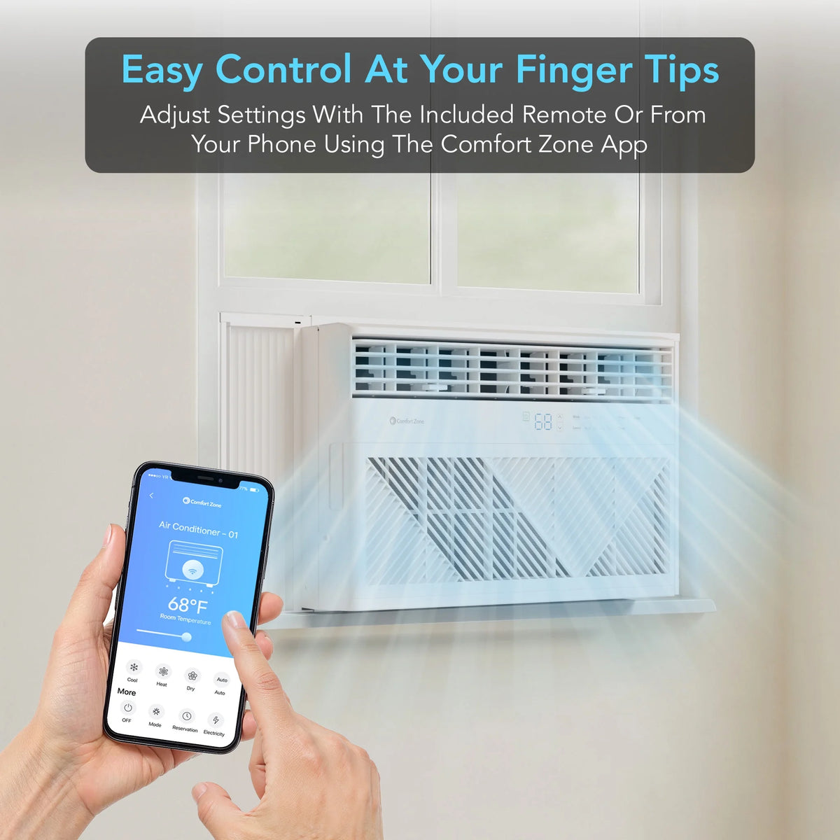 Comfort Zone 5,000 BTU Window Mounted Room Air Conditioner