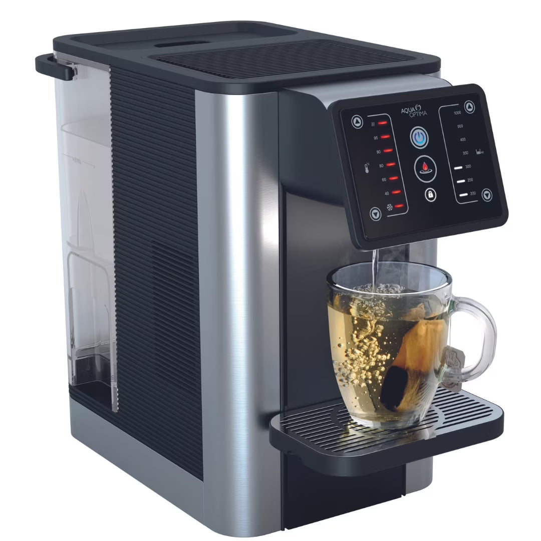 Aqua Optima Countertop Instant Hot & Cold Filtered Water Dispenser, Bottleless Water Cooler, Auto Dispense, No Installation Required