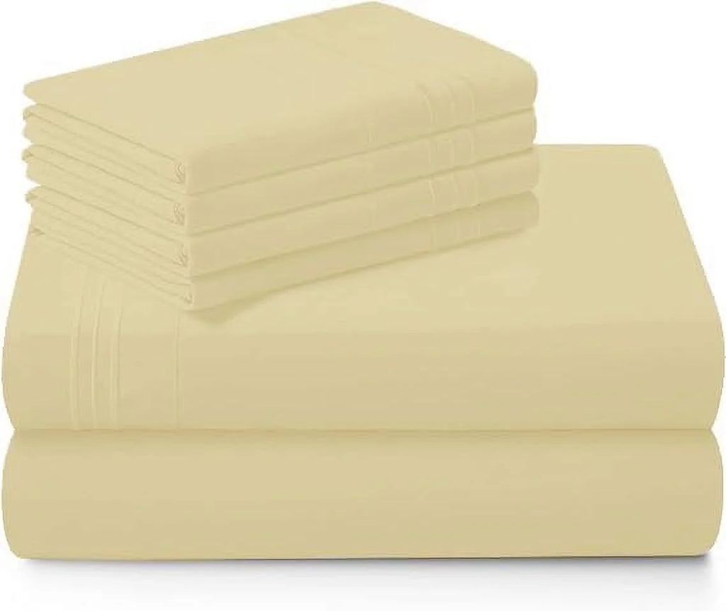 1000 Thread Count 4-Piece 100% Egyptian Cotton Bed Sheets Luxury Hotel Sheets Fits Mattress Upto 21" Deep Pocket, Twin XL Size - Burgundy Solid