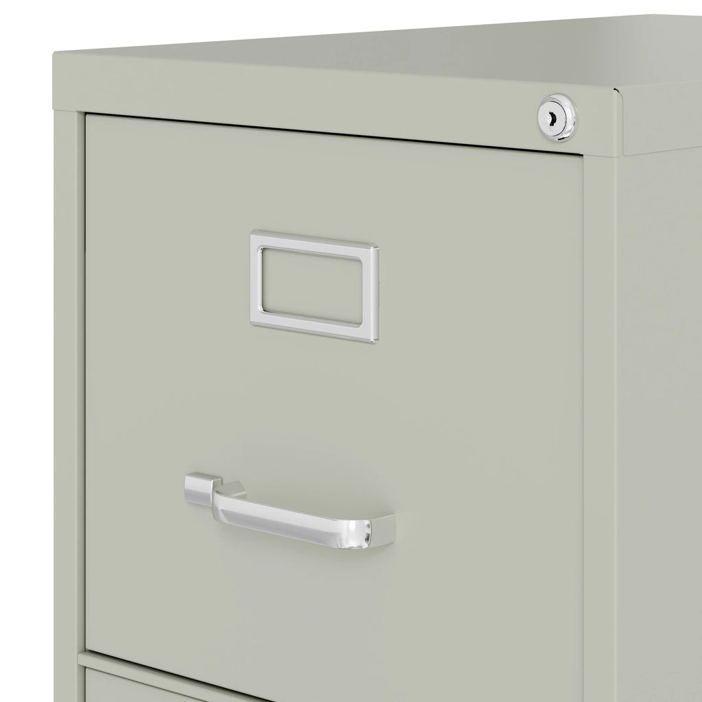 Hirsh 22" Deep 3 Drawer Letter Width Vertical File Cabinet, Commercial Grade, Gray