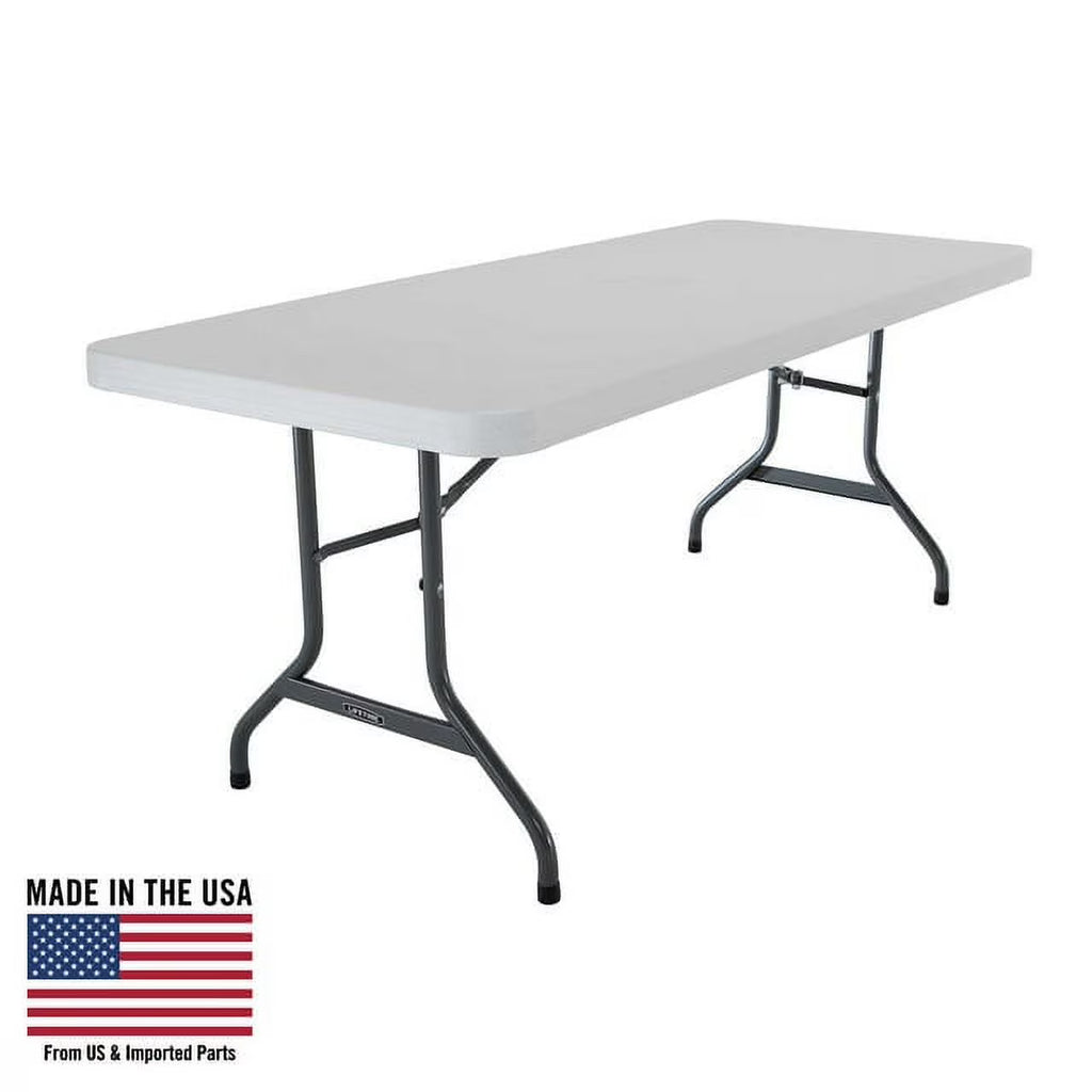 Lifetime 6' Commercial Grade High-Quality Folding Table, White