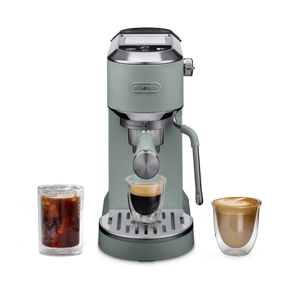 De’Longhi Dedica Duo Espresso Machine, Compact Size with Built in Frother for Latte Art, Brew Espresso, Cold Brew, Lattes & More, Stainless Steel