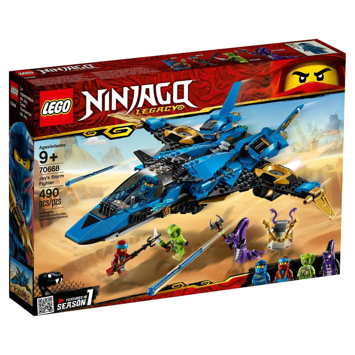LEGO Ninjago Jay-s Storm Fighter 70668 Building Set (490 Pieces)
