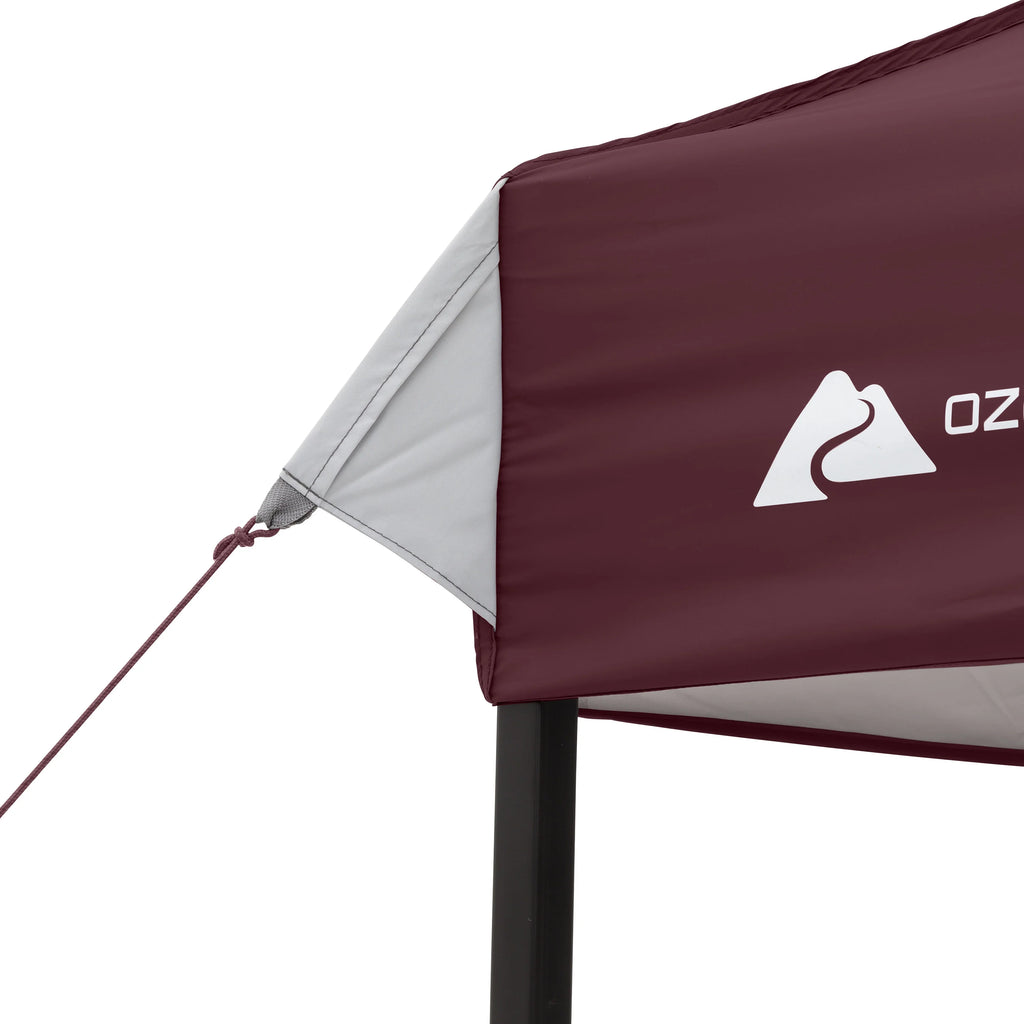 Ozark Trail 10x10 Instant Pop Up Canopy Tent with Simple Push Setup – Straight Leg Pop-Up Tent for Tailgating, Camping & Events, White