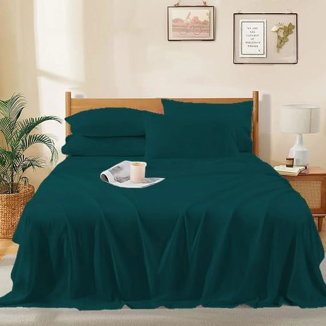 1000 Thread Count 4-Piece 100% Egyptian Cotton Bed Sheets Luxury Hotel Sheets Fits Mattress Upto 21" Deep Pocket, Twin XL Size - Burgundy Solid