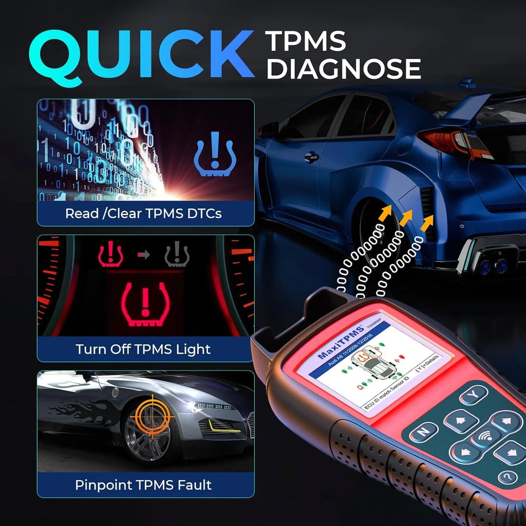 MaxiTPMS TS508WF TPMS Tool, 2025 Enhanced Wi-Fi Ver. of TS508 TS501 PRO TS408S TS601, MX-Sensor TPMS Progamming Tool, TPMS Diagnosis/Reset TPMS Relearn Tool, Read/Clear TPMS DTCs