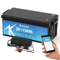 KEPWORTH 36V 150Ah LiFePO4 Battery, Lithium Batteries with 200A BMS, Rechargeable Deep Cycle, Perfect for Trolling Motor, Golf Cart, Marine, Camper, RV, Solar Power, Off Grid