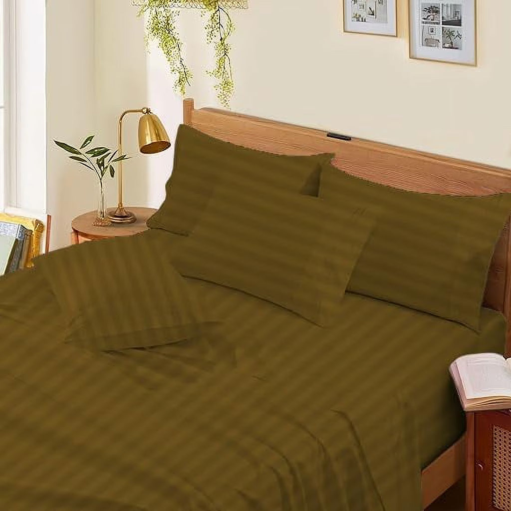 1000 Thread Count 4-Piece 100% Egyptian Cotton Bed Sheets Luxury Hotel Sheets Fits Mattress Upto 21" Deep Pocket, Twin XL Size - Burgundy Solid